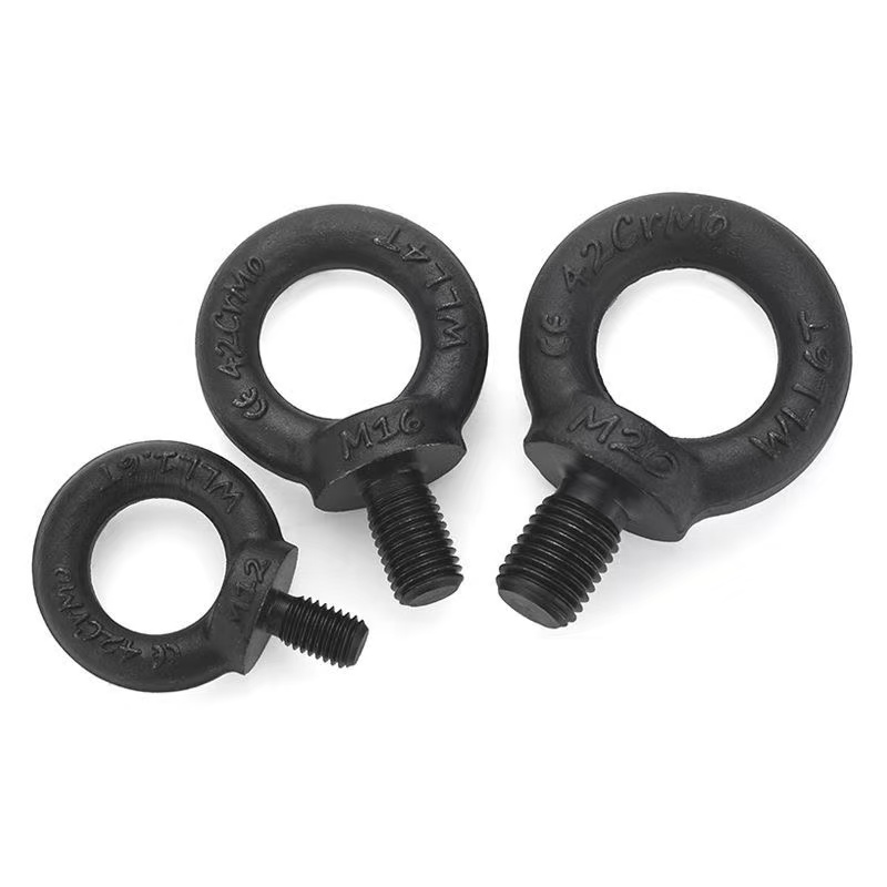 High-strength blackened grade 4.8, 8.8, 10.9, 12.9 lifting eye bolt DIN 580