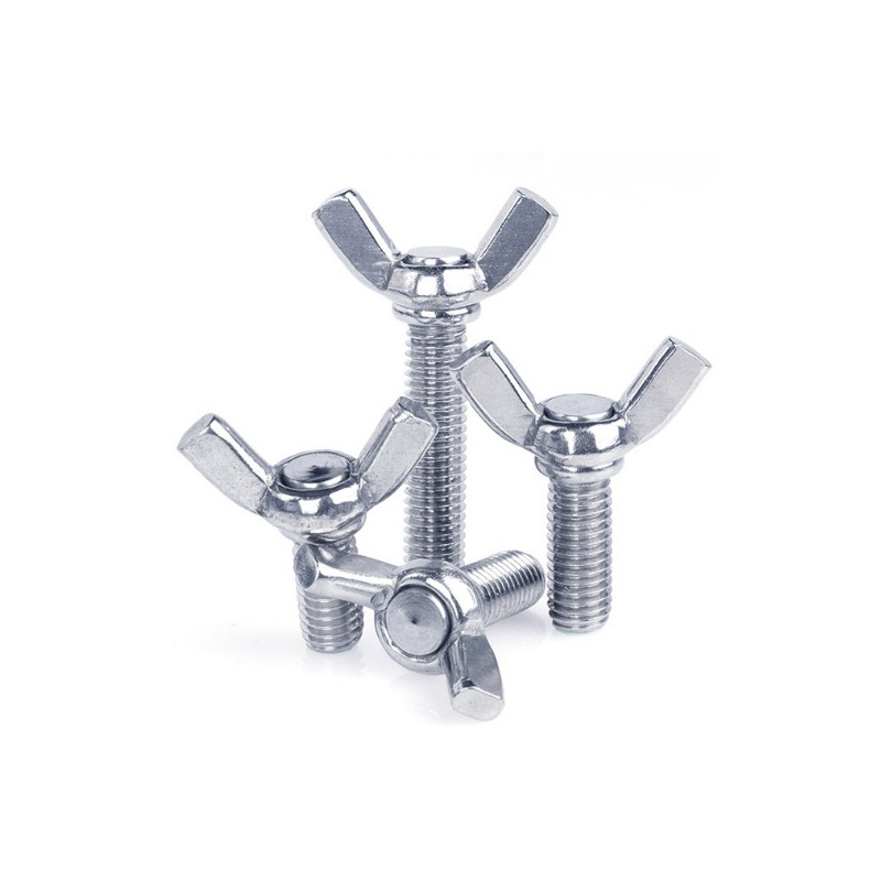 High-strength blue-white zinc plated grade 4.8, 8.8, 10.9, 12.9 wing screw DIN 316