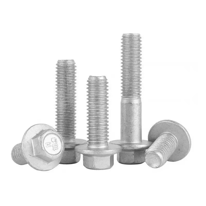 High-strength Dacromet coated grade 4.8, 8.8, 10.9, 12.9 flange bolt DIN 6921 / DIN 6922