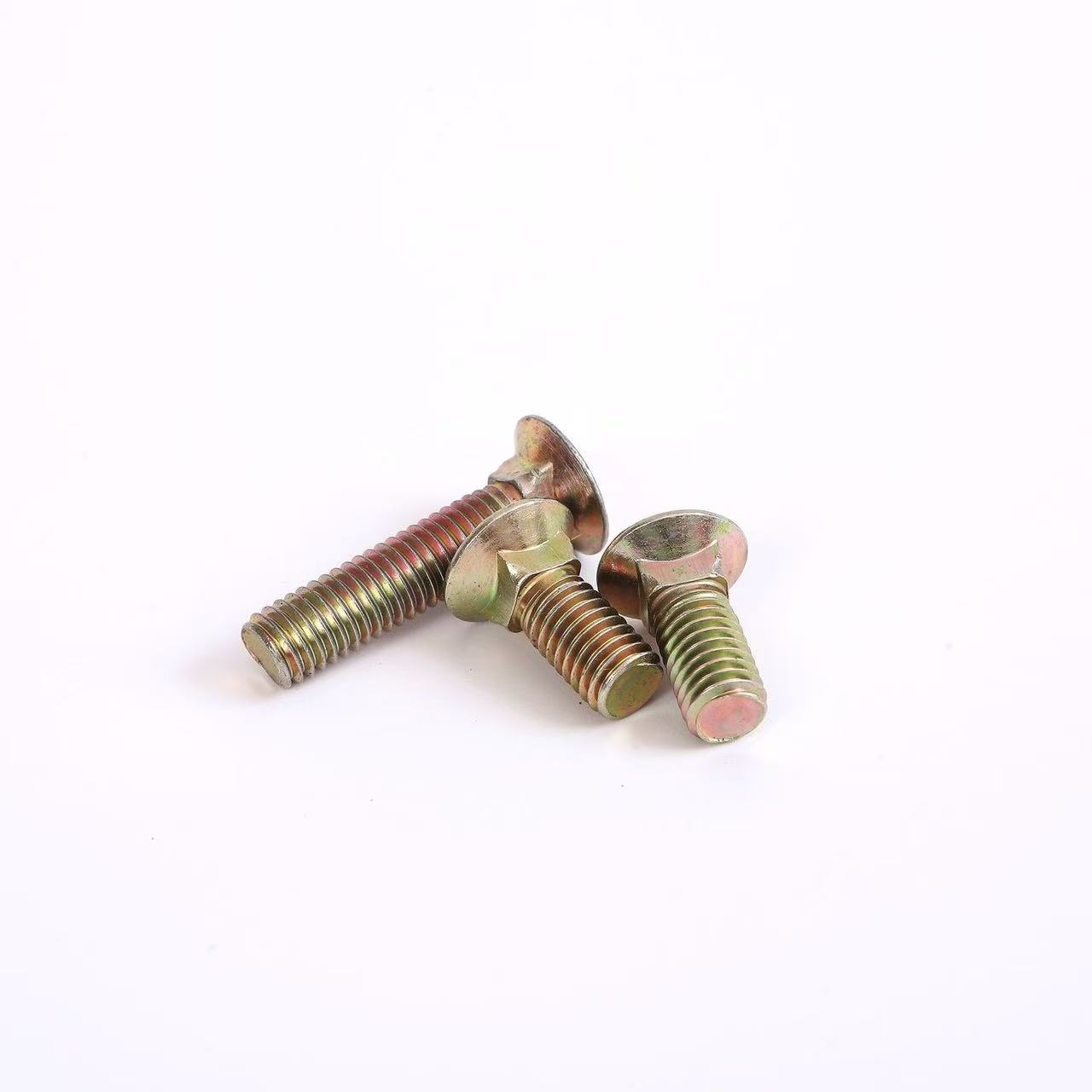 High-strength yellow zinc plated grade 4.8, 8.8, 10.9, 12.9 carriage bolt DIN 603