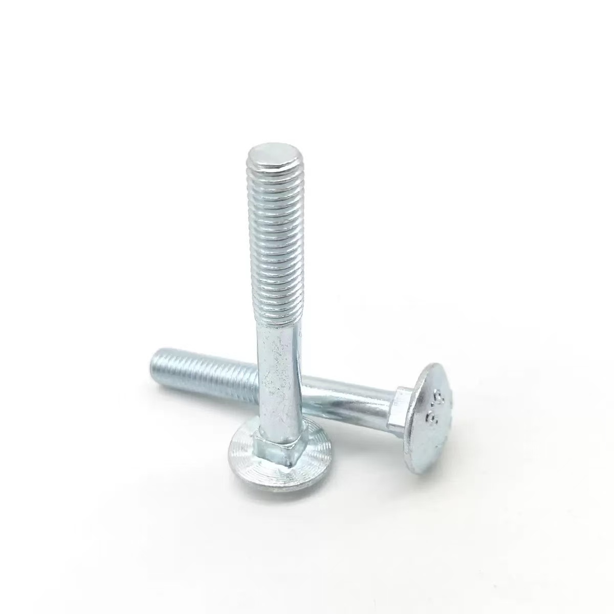 High-strength blue-white zinc plated grade 4.8, 8.8, 10.9, 12.9 carriage bolt DIN 603