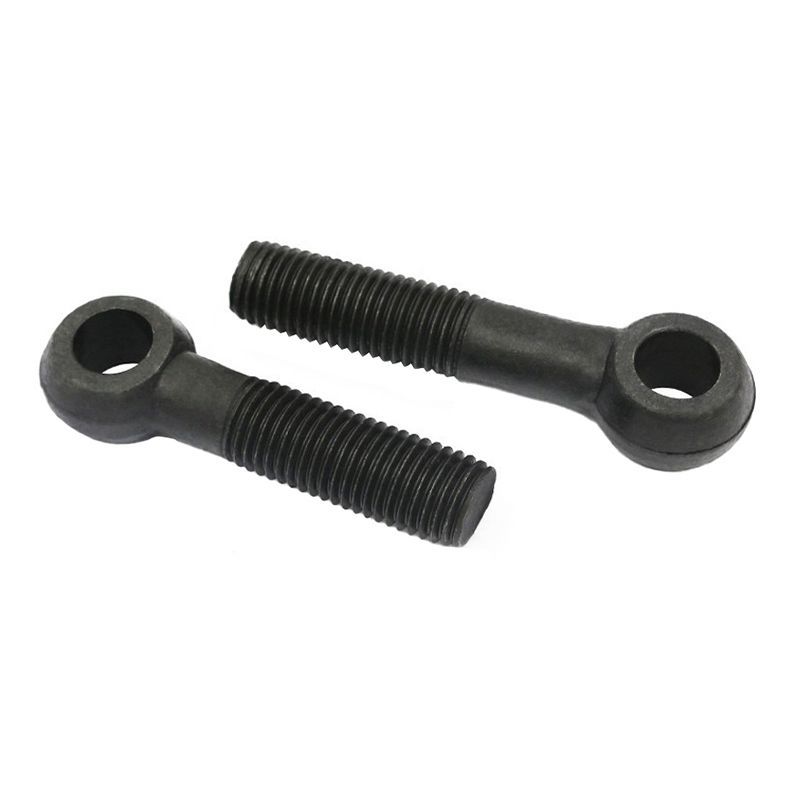 High-strength blackened grade 4.8, 8.8, 10.9, 12.9 eye bolt with shoulder DIN 444