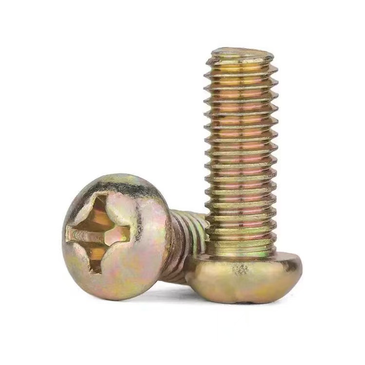 High-strength yellow zinc plated grade 4.8, 8.8, 10.9, 12.9 button head socket cap screw DIN 7985 / DIN 6911