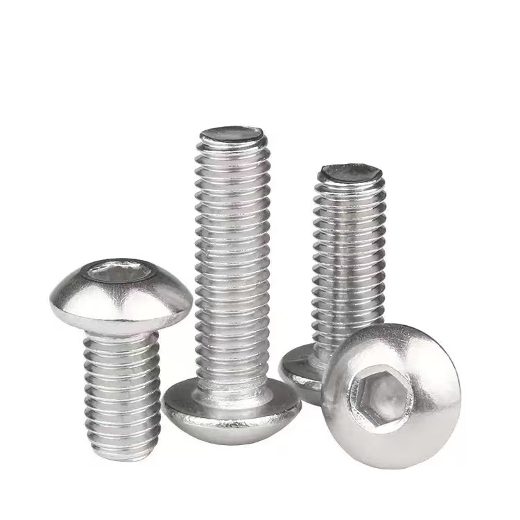 Stainless steel SS201, SS304, SS316 button head socket cap screw DIN 7985 / DIN 6911