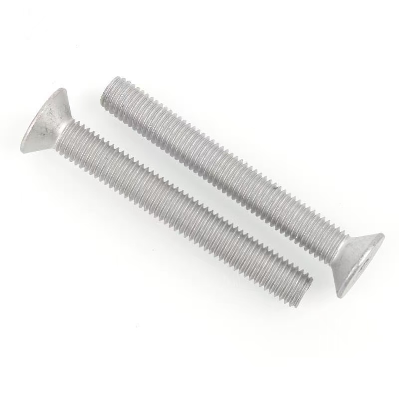 High-strength Dacromet coated grade 4.8, 8.8, 10.9, 12.9 flat head socket cap screw DIN 7991