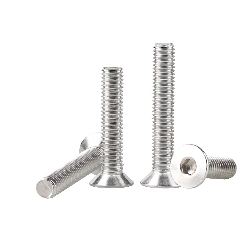Stainless steel SS201, SS304, SS316 flat head socket cap screw DIN 7991