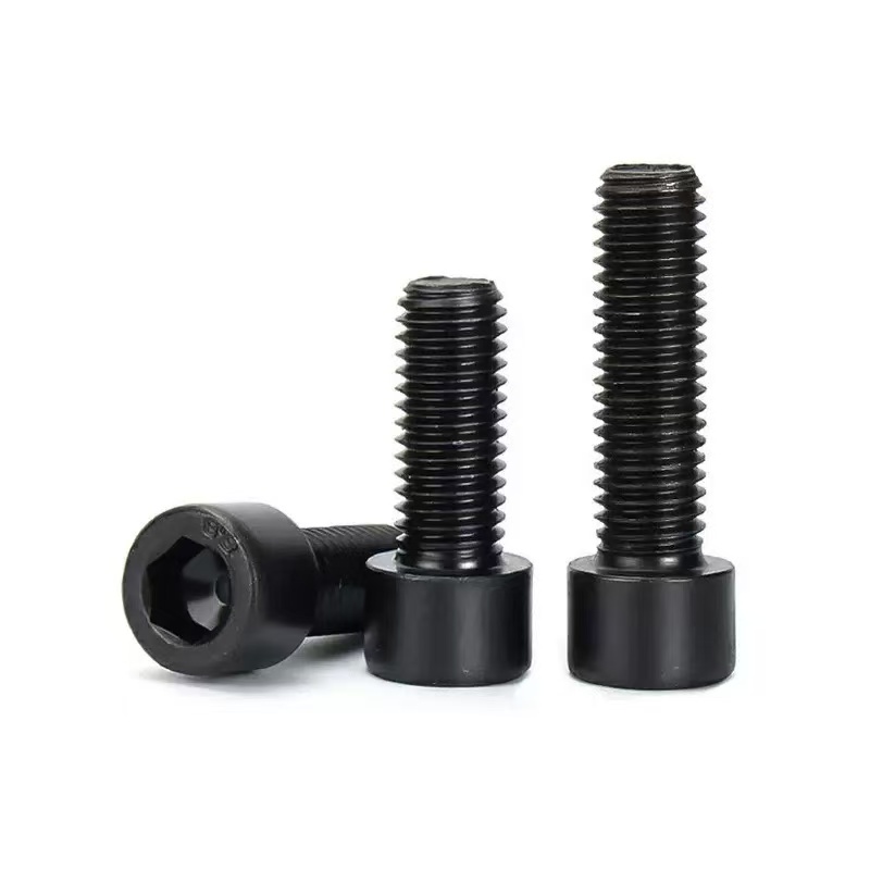 High-strength blackened grade 4.8, 8.8, 10.9, 12.9 hex socket head cap screw DIN 912