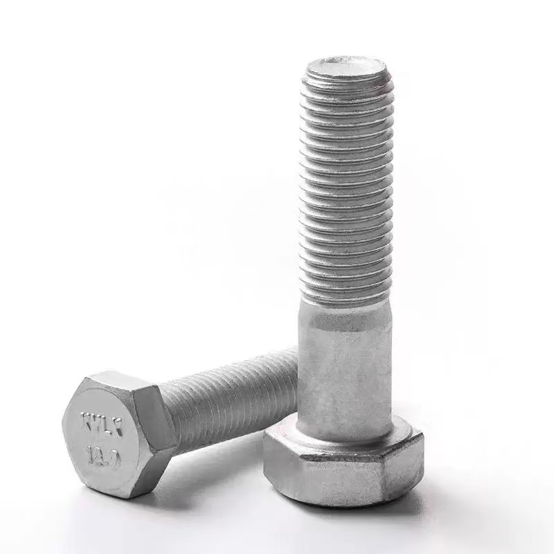 High-strength Dacromet coated grade 4.8, 8.8, 10.9, 12.9 hex head bolt DIN 931 / DIN 933