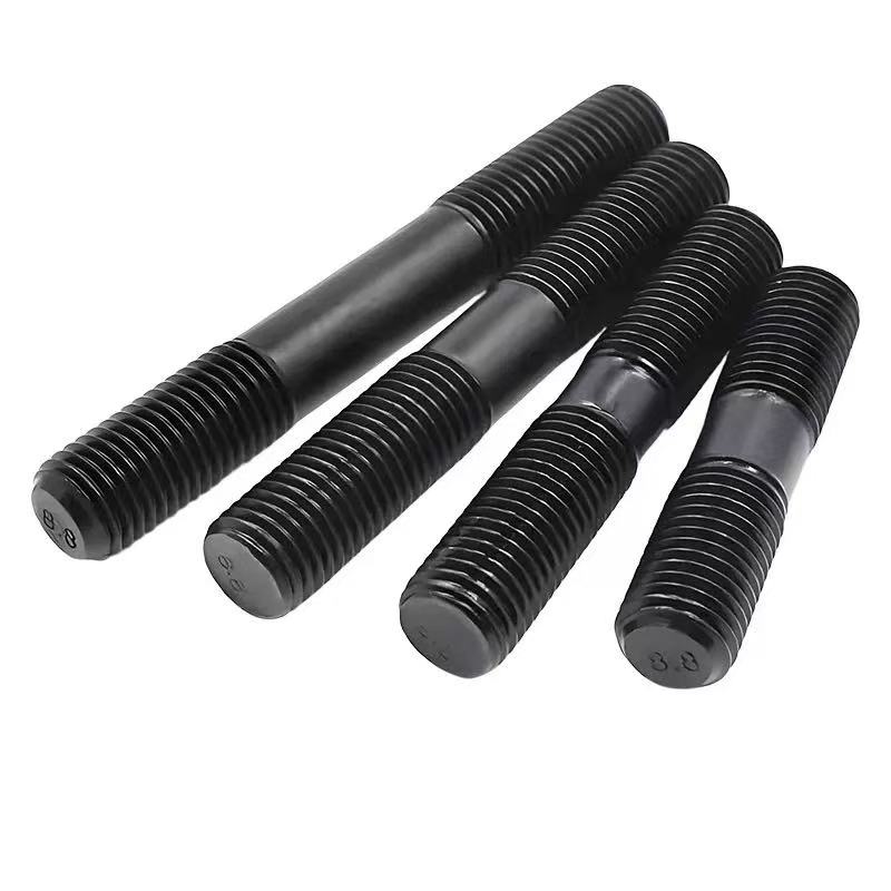 High-strength blackened stud bolt DIN 938