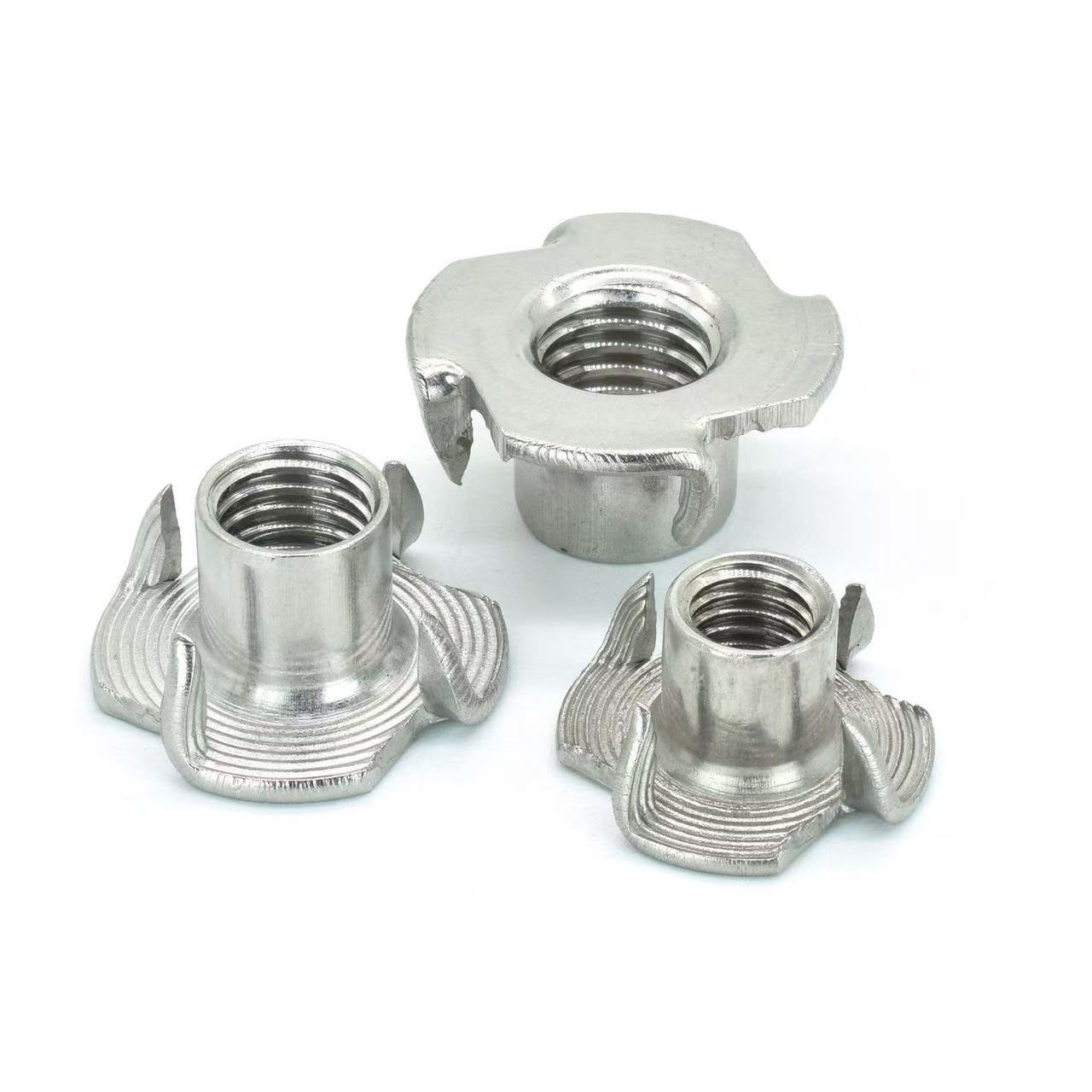 Stainless Steel SS304 / SS316 Pronged T-Nuts (Four-Pronged Nuts) DIN 6794