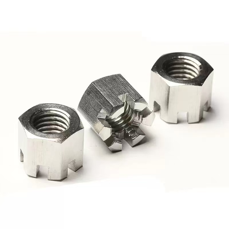 Stainless Steel SS304 / SS316 Slotted Nuts DIN 935