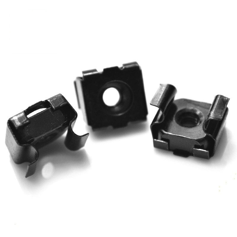 High-strength black oxide property class 4, 8, 10, 12 cage nuts (captive nuts) DIN 267