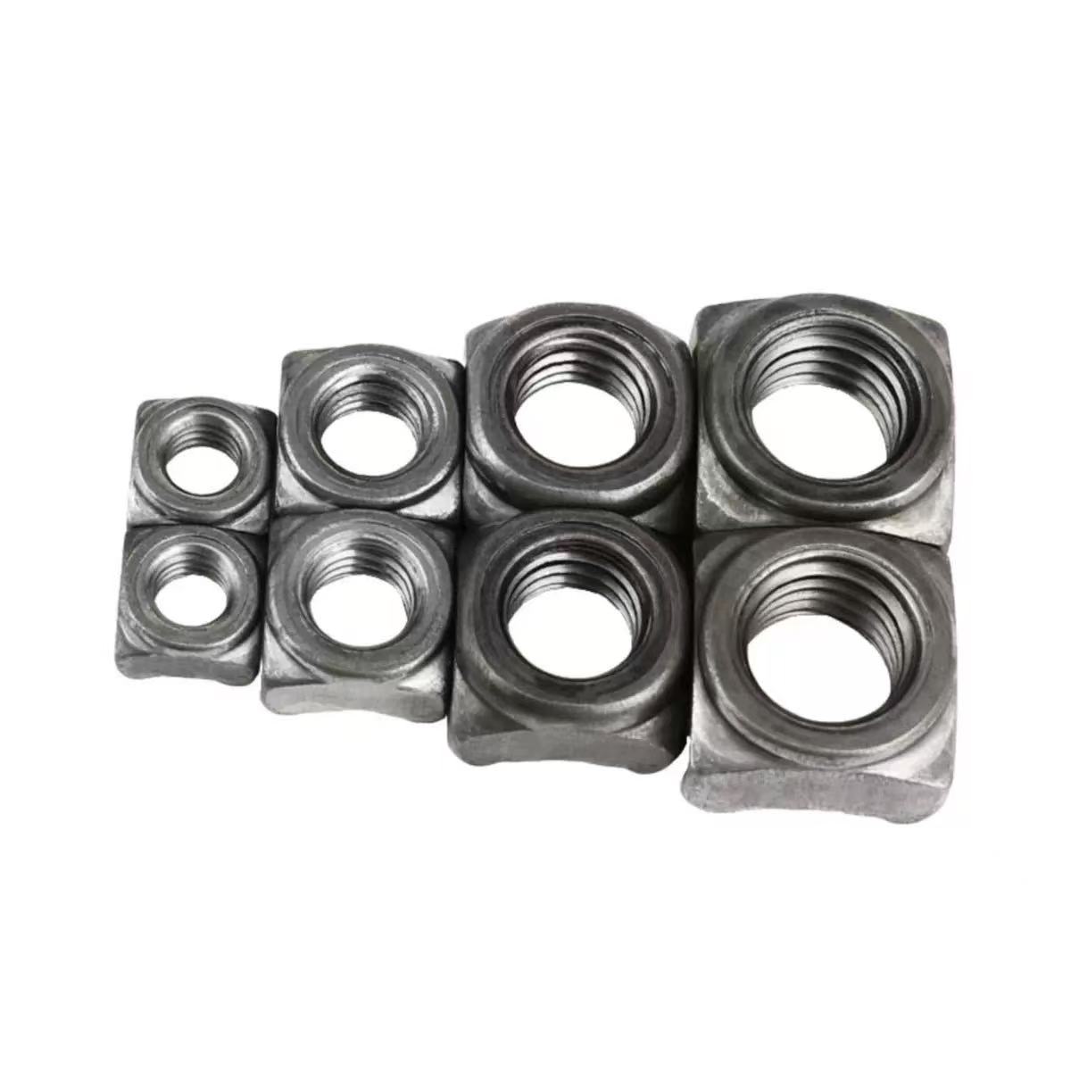 High-strength plain (natural) finish property class 4, 8, 10, 12 square weld nuts DIN 928