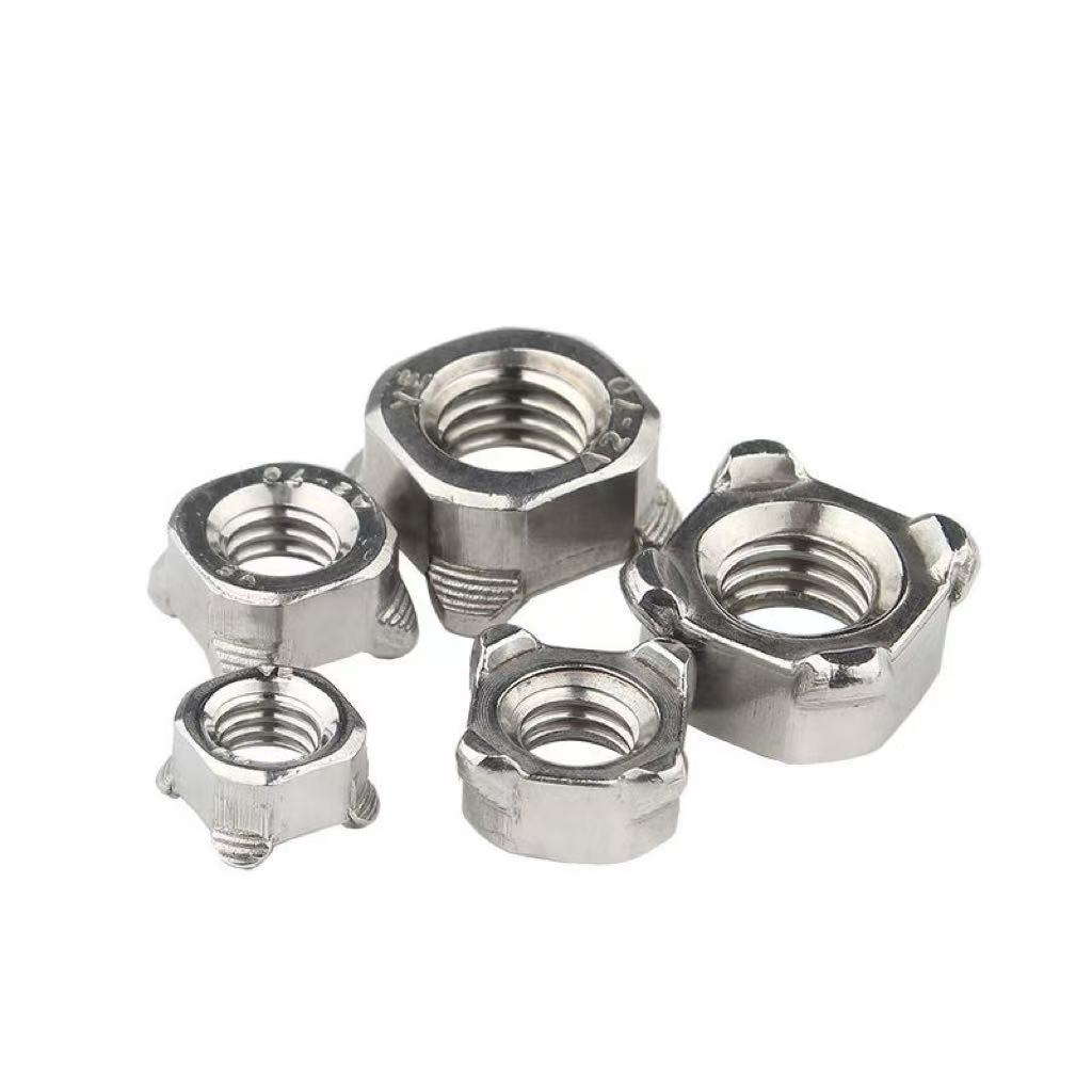 Stainless Steel SS304 / SS316 Square Weld Nuts DIN 928