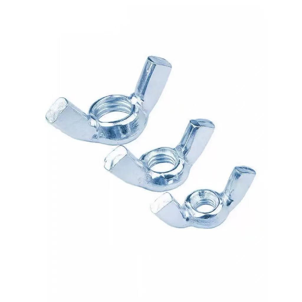 High-strength blue-white zinc plated property class 4, 8, 10, 12 wing nuts DIN 315