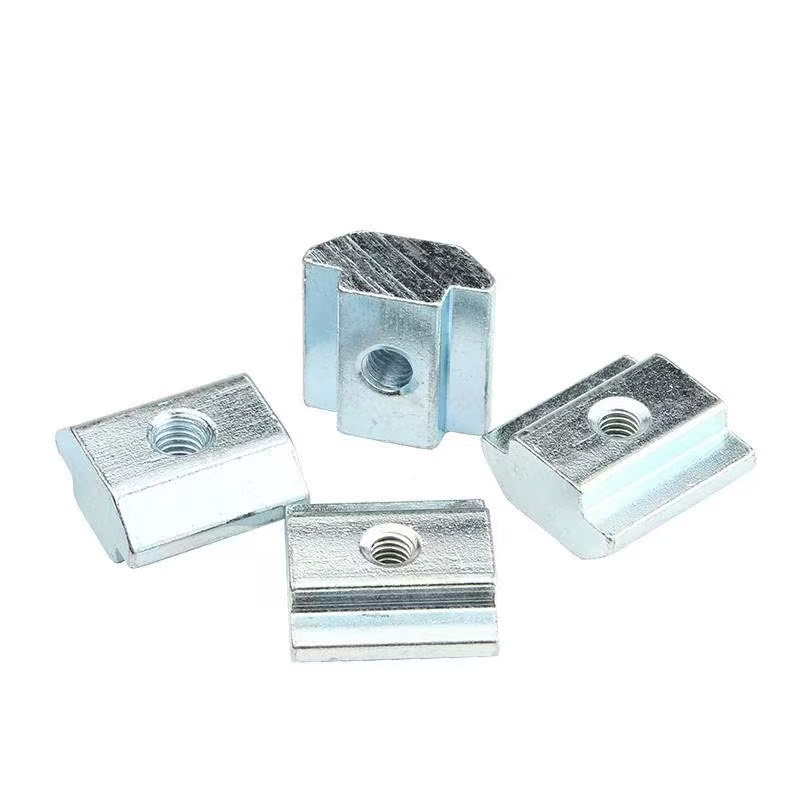 High-strength blue-white zinc plated property class 4, 8, 10, 12 T-slot nuts DIN 508