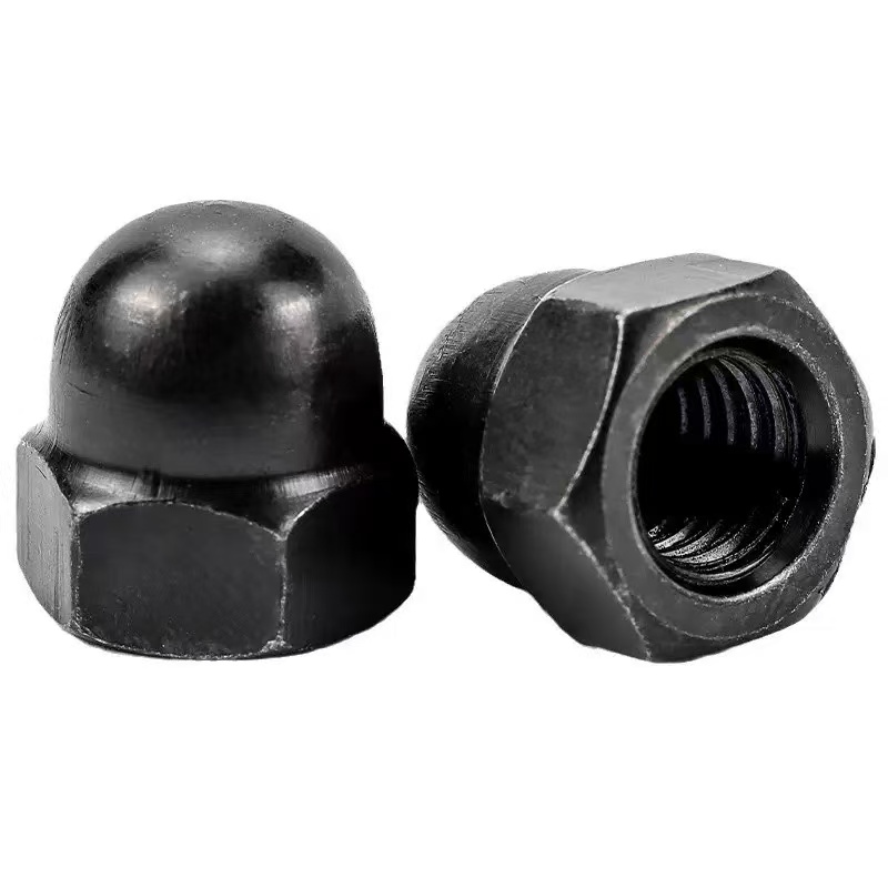 High-strength black oxide property class 4, 8, 10, 12 acorn nuts (dome nuts) DIN 1587