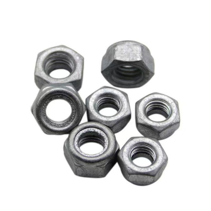 High-strength hot-dip galvanized property class 4, 8, 10, 12 nylon hex lock nuts DIN 982 / DIN 985