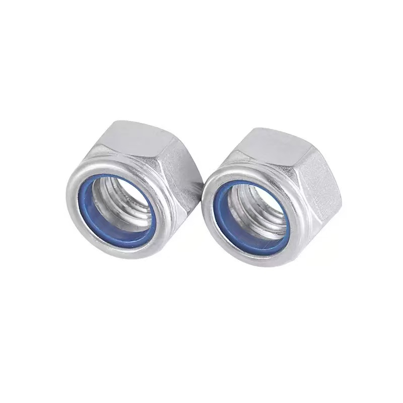 Stainless Steel SS304 / SS316 Nylon Hex Lock Nuts DIN 982 / DIN 985
