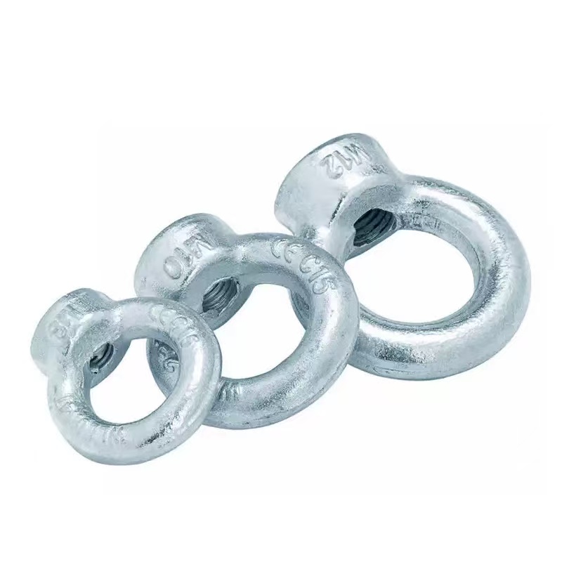 High-strength blue-white zinc plated property class 4, 8, 10, 12 lifting nuts (eye nuts) DIN 582
