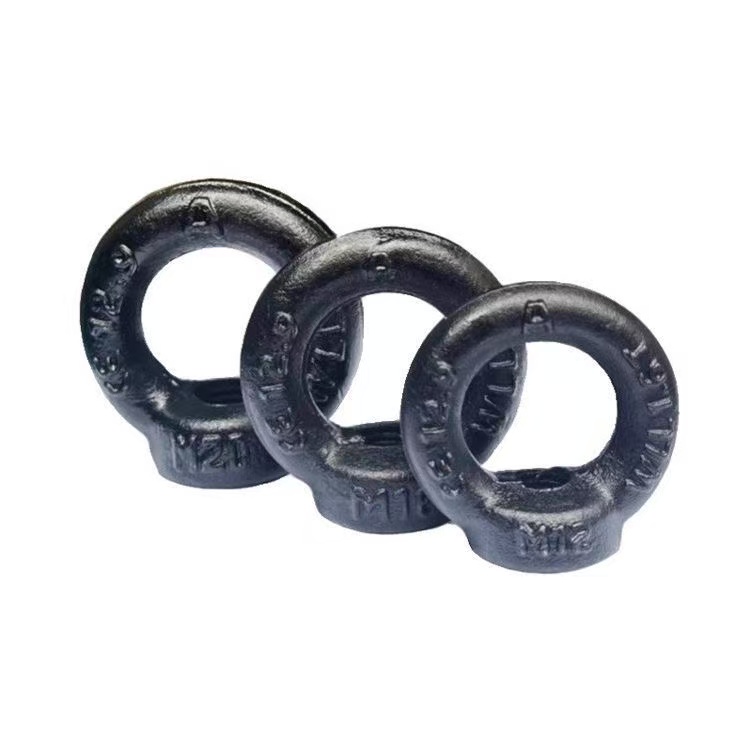 High-strength black oxide property class 4, 8, 10, 12 lifting nuts (eye nuts) DIN 582