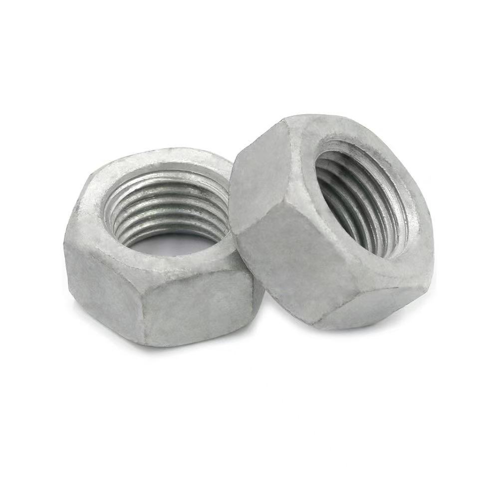 High-Strength Hot-Dip Galvanized Grade 4, 8, 10, 12 Hex Nuts DIN 934