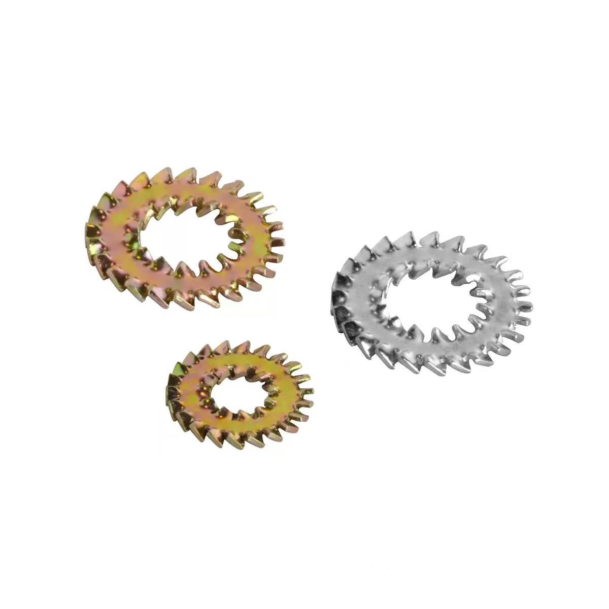 High strength color coated zinc serrated locking washer DIN6798