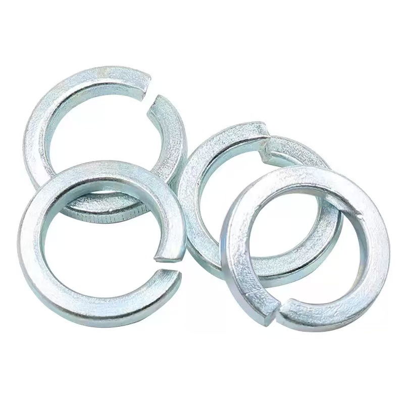 Blue-White Zinc Plated Spring Washer