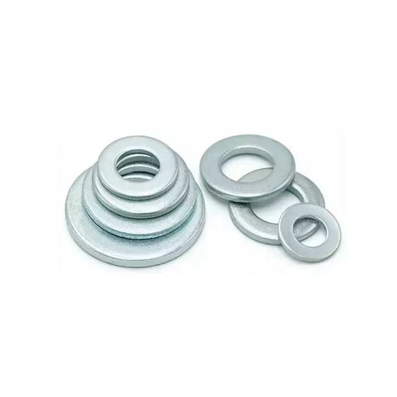 Blue-White Zinc Plated Flat Washer