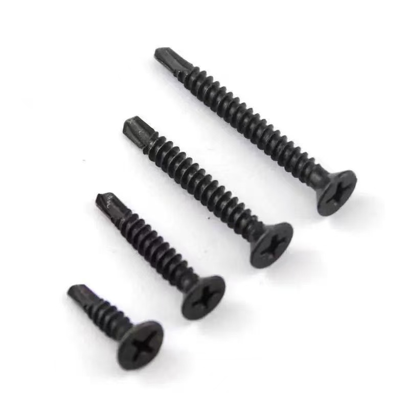 Blackened Carbon Steel Phillips Flat Head Self-Drilling Screw